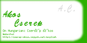 akos cserep business card